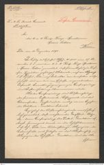 Nachlass Franz Steindachner, Abschrift von der Kais. Akademie der Wissenschaften an das k.k. Reichs-Kriegs-Ministerium, Marine-Section (10.12.1891), Inv.Nr. 4.06, Seite 1
